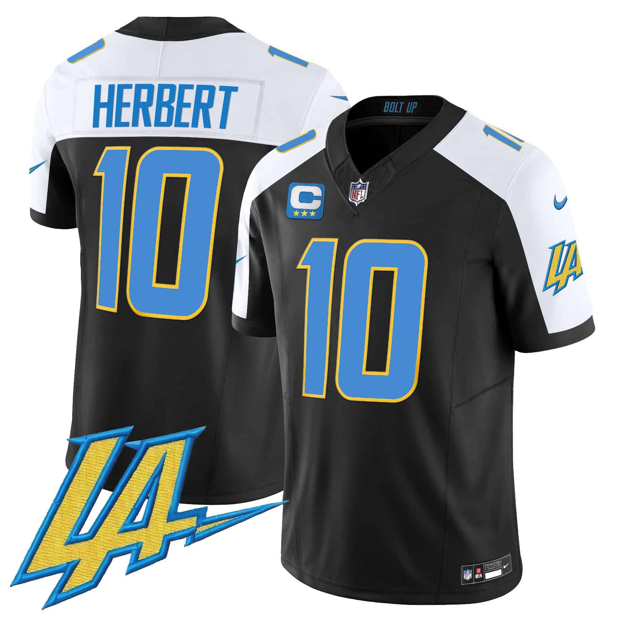 Men Los Angeles Chargers #10 Herbert Black 2024 Nike Vapor Limited NFL Jersey->indianapolis colts->NFL Jersey
